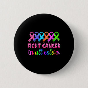 Fight Cancer In All Colour Feather Breast Cancer A 6 Cm Round Badge