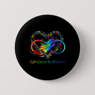 Fight Cancer In All Colour Fight Cancer Feather Ri 6 Cm Round Badge
