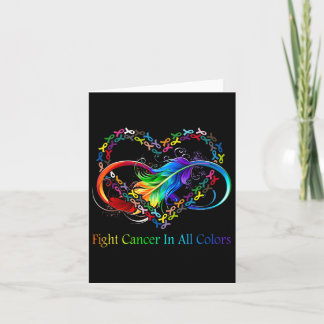 Fight Cancer In All Colour Fight Cancer Feather Ri Card