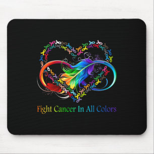 Fight Cancer in All Colour Fight Cancer Feather Ri Mouse Pad