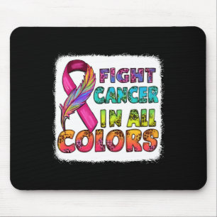 Fight Cancer In All Colour Fight Cancer Feather Ri Mouse Pad