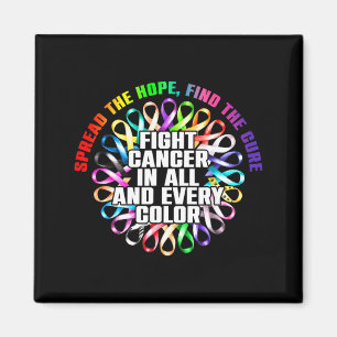 Fight Cancer in and Every Colour Cancer Ribbons Magnet