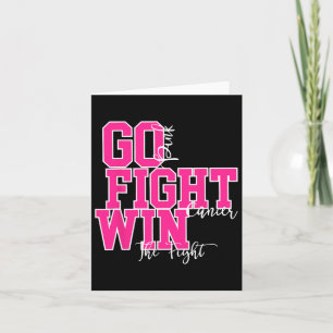 Fight Cancer Pink Breast Cancer Awareness Warrior Card