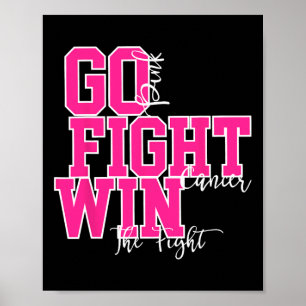 Fight Cancer Pink Breast Cancer Awareness Warrior  Poster