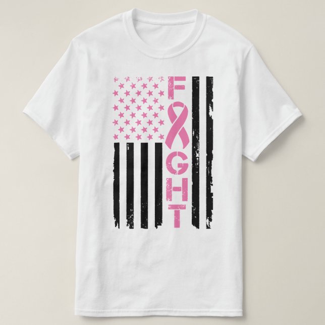 Fight Cancer White TShirt (Design Front)