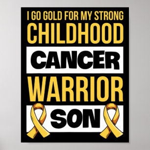 Fight Childhood Cancer Design For A Dad Of A Warri Poster