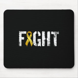 Fight Childhood Cancer Military Style Awareness Ri Mouse Pad