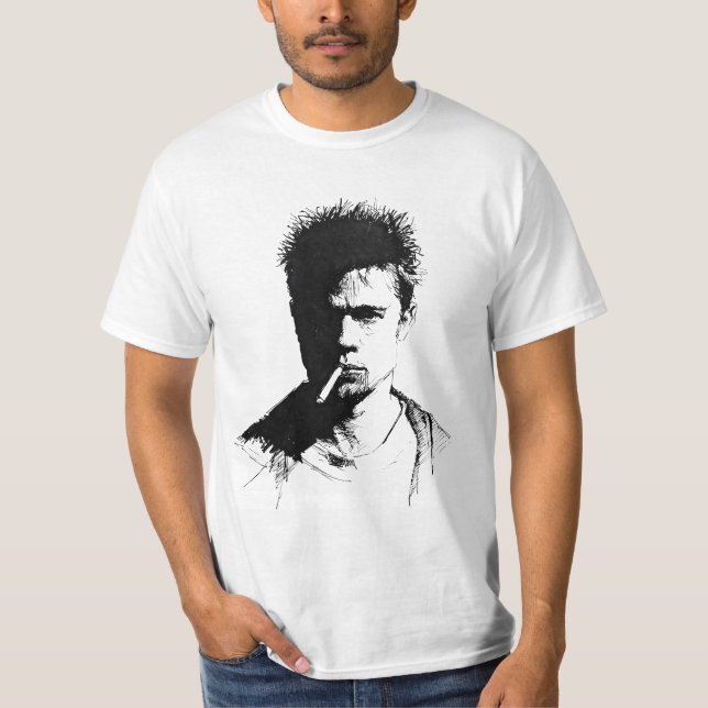Fight Club Original Black and White T-Shirt (Front)