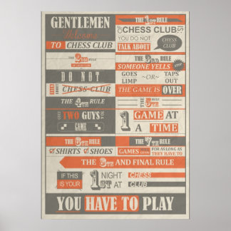 Fight Club x Chess Club Poster