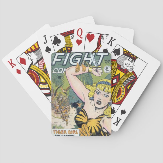 “Fight Comics” Comic Book Playing Cards (Back)