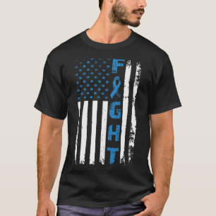 Fight Diabetes Awareness Support American Flag Pre T-Shirt