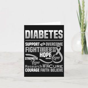 Fight Diabetes Awareness Support Hope Believe Card