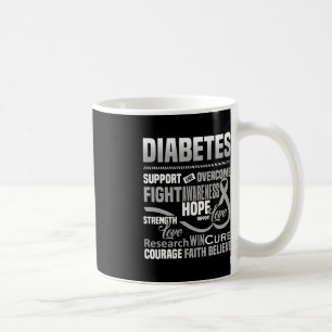 Fight Diabetes Awareness Support Hope Believe Coffee Mug