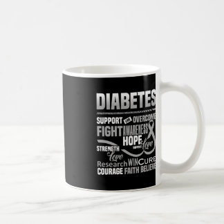 Fight Diabetes Awareness Support Hope Believe  Coffee Mug