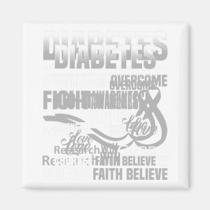 Fight Diabetes Awareness Support Hope Believe  Magnet