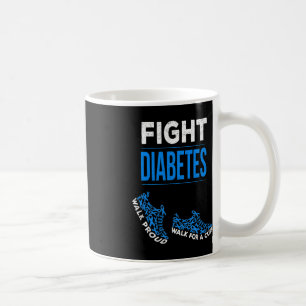 Fight Diabetes Walk for a Cure Awareness Ribbon T1 Coffee Mug