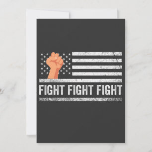 Fight Fight Fight Trump American Flag Patriotic  Invitation