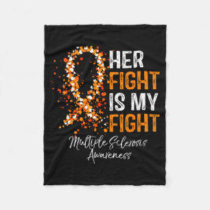 Fight fight ms multiple sclerosis awareness women fleece blanket