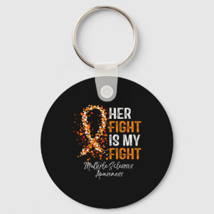 Fight fight ms multiple sclerosis awareness women key ring