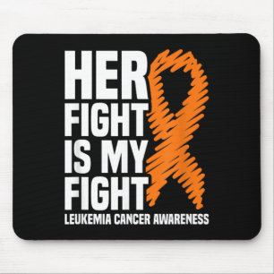 Fight Fight Orange Ribbon Leukaemia Cancer Mouse Pad