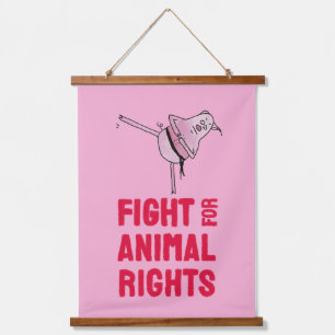 Fight for Animal Rights Hanging Tapestry