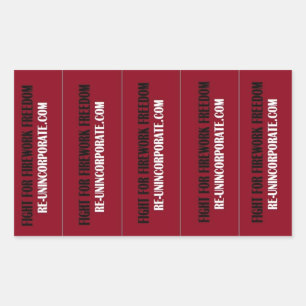 Fight for firework freedom! rectangular sticker