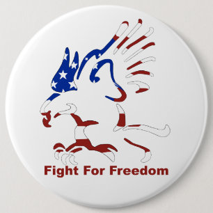 Fight For Freedom Eagle Button