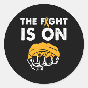 Fight For Leukaemia Awareness Gift Design Supporti Classic Round Sticker