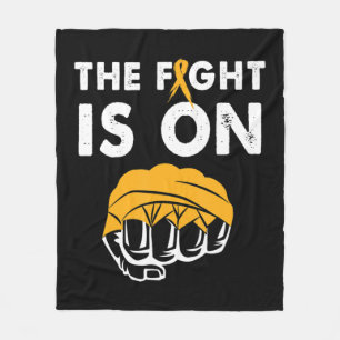 Fight For Leukemia Awareness Gift Design Supportin Fleece Blanket