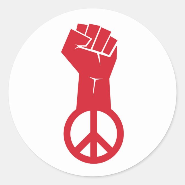 Fight For Peace Classic Round Sticker (Front)