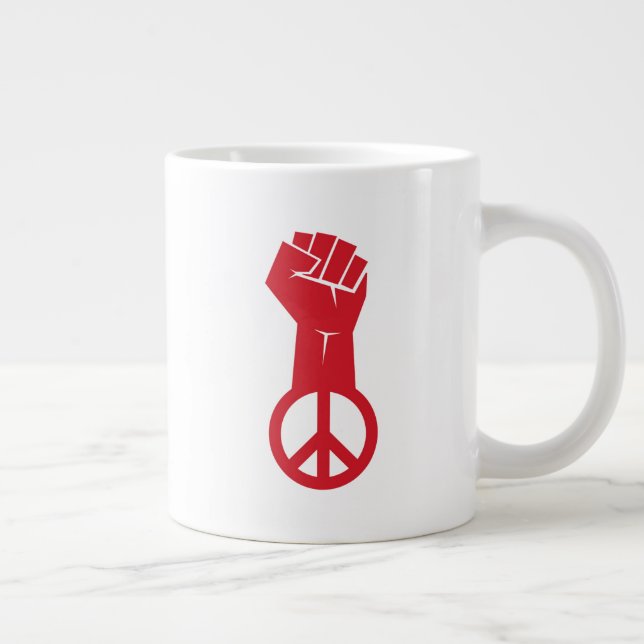 Fight For Peace Large Coffee Mug (Right)