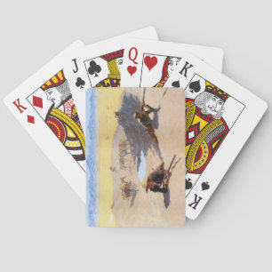 Fight for the Water Hole (by Frederic Remington) Playing Cards