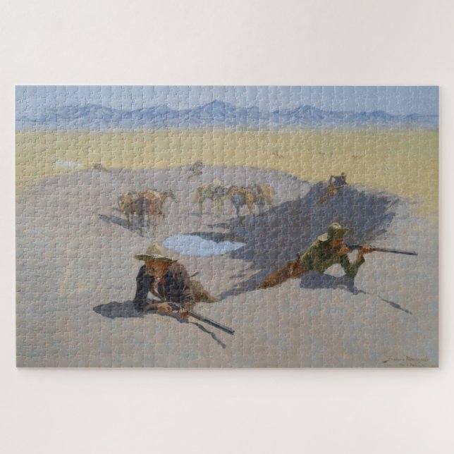 Fight For the Waterhole Jigsaw Puzzle (Horizontal)
