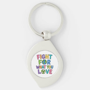 Fight For What You Love Nuclear Power Future Key Ring