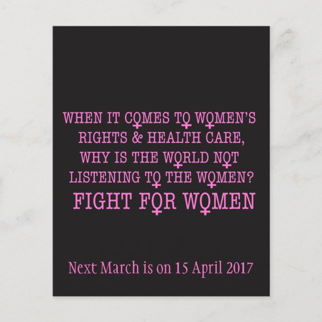 Fight for Women Flyer (Front)