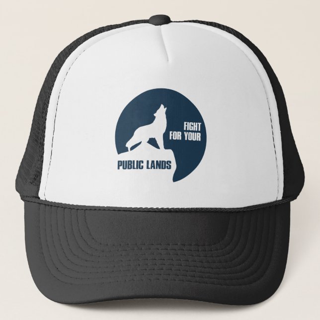 Fight For Your Public Lands Wolf Trucker Hat (Front)