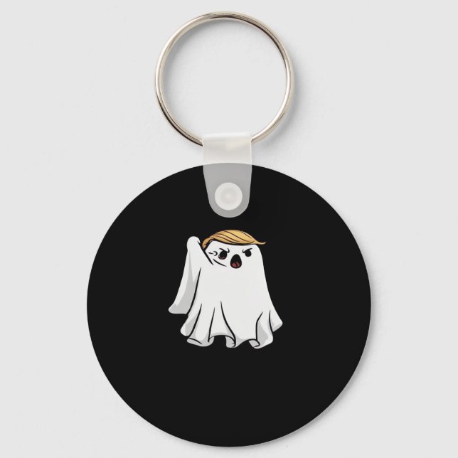 Fight Funny Halloween Trumpkin Key Ring (Front)