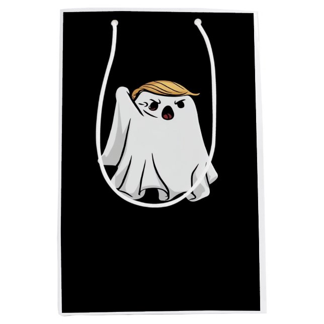 Fight Funny Halloween Trumpkin Medium Gift Bag (Front)