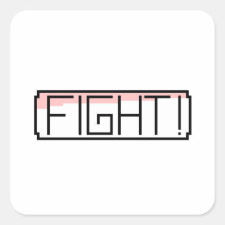 "Fight" Gamers Nostalgia  Square Sticker