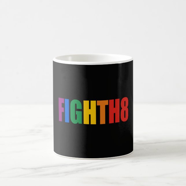 FIGHT H8 - .png Coffee Mug (Center)