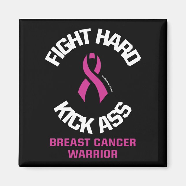 Fight Hard...Breast Cancer Magnet (Front)