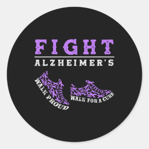 Fight Heimerheimer's Awareness Heimerheimer Warrio Classic Round Sticker