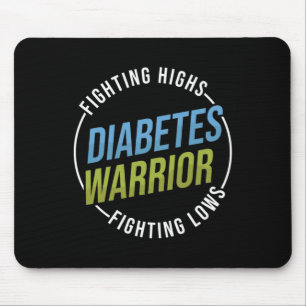 Fight High Support Type 1 Diabetes Warrior Awarene Mouse Pad