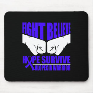 FIGHT HOPE SURVIVE ALOPECIA WARRIOR MOUSE PAD
