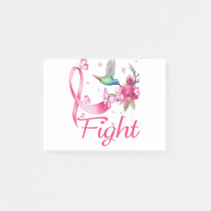 Fight Hummingbird Breast Cancer Awareness Post-it Notes