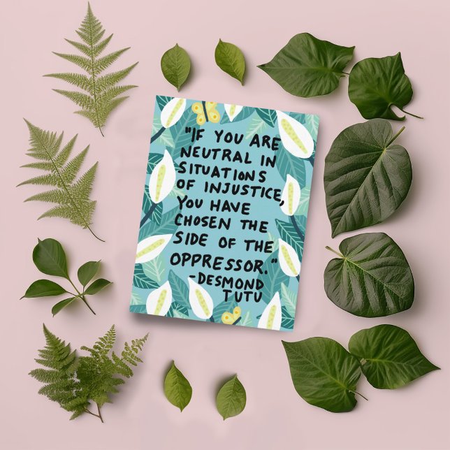 Fight Injustice Desmond Tutu Quote Postcard (Creator Uploaded)