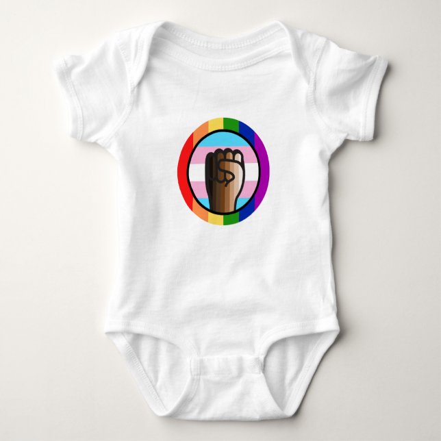 Fight Injustice Embrace Equality Baby Baby Bodysuit (Front)