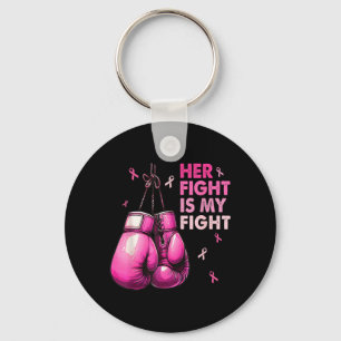 Fight is Fight Boxing Gloves Breast Cancer Key Ring