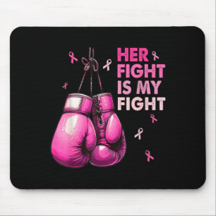 Fight is Fight Boxing Gloves Breast Cancer Mouse Pad