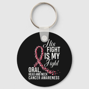 Fight Is Fight Oral Head Neck Cancer Awareness Key Ring